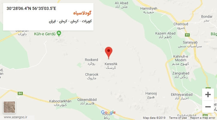 روستای گودلاسیاه بر روی نقشه