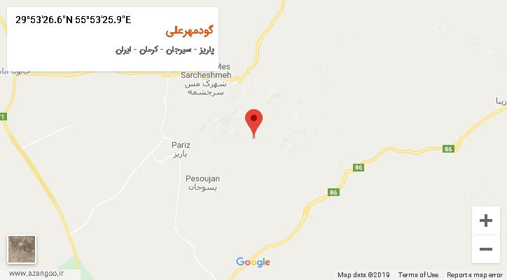 روستای گودمهرعلی بر روی نقشه