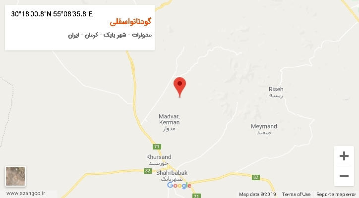 روستای گودنانواسفلی بر روی نقشه
