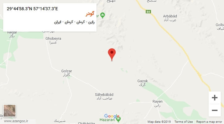 روستای گودر بر روی نقشه