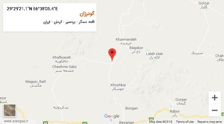 روستای گودرزان بر روی نقشه