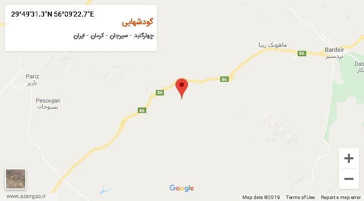 روستای گودشهابی بر روی نقشه