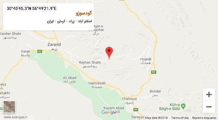 روستای گودسوزو بر روی نقشه