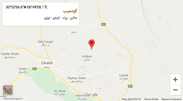 روستای گودسیب بر روی نقشه
