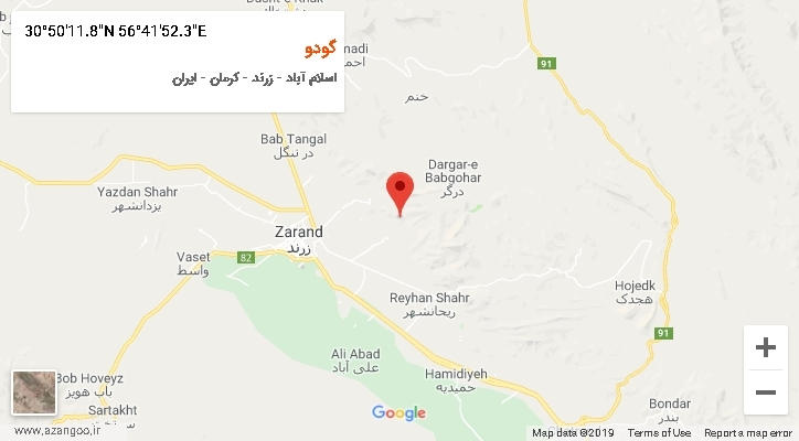 روستای گودو بر روی نقشه