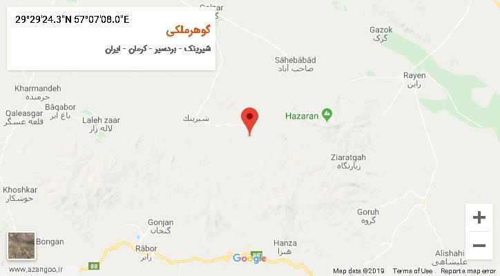 روستای گوهرملکی بر روی نقشه