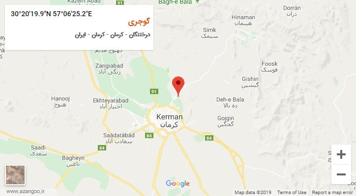 روستای گوجری بر روی نقشه