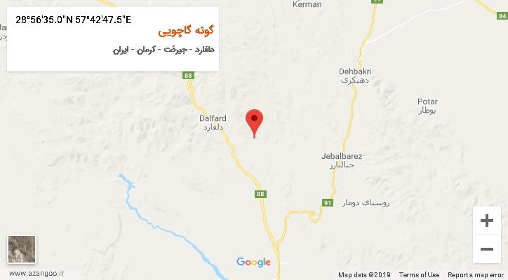 روستای گونه گاچویی بر روی نقشه