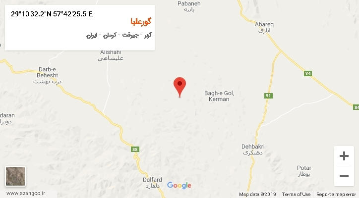 روستای گورعلیا بر روی نقشه