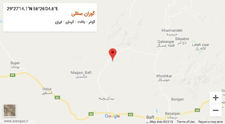 روستای گوران سفلی بر روی نقشه