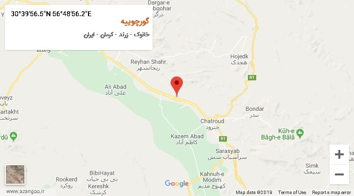 روستای گورچوییه بر روی نقشه