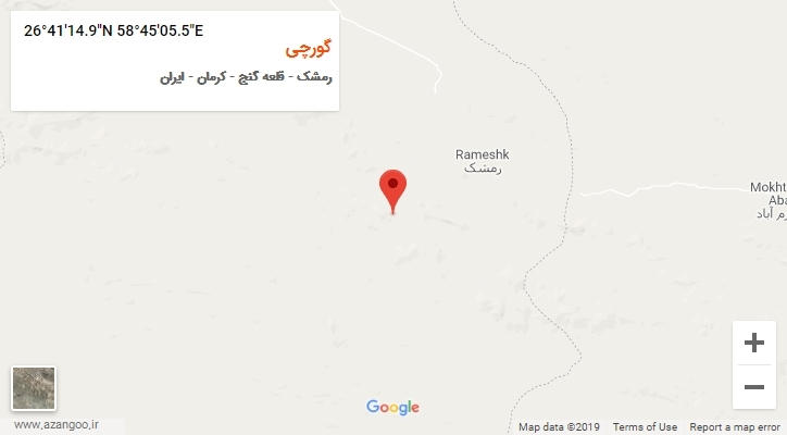 روستای گورچی بر روی نقشه
