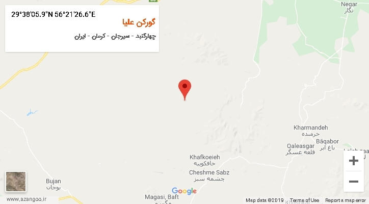 روستای گورکن علیا بر روی نقشه