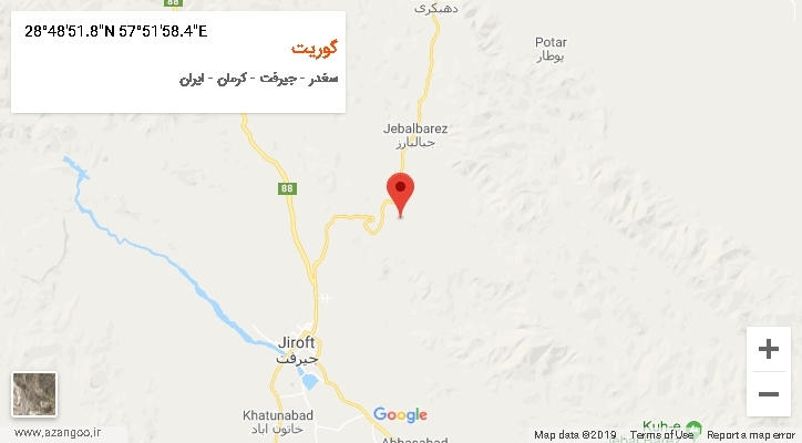 روستای گوریت بر روی نقشه