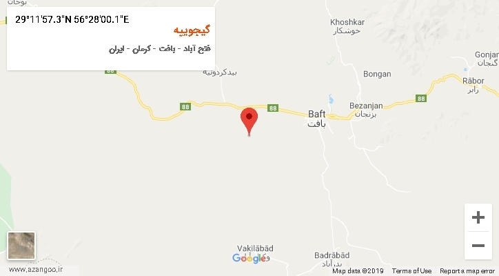 روستای گیجوییه بر روی نقشه
