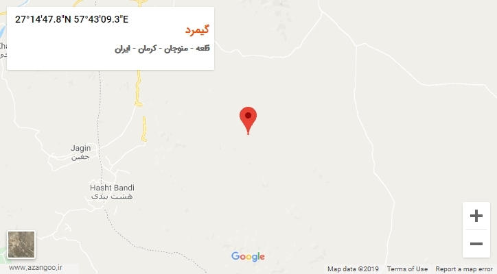 روستای گیمرد بر روی نقشه