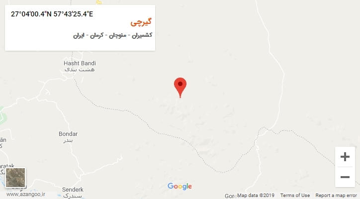 روستای گیرچی بر روی نقشه