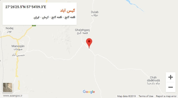 روستای گیس آباد بر روی نقشه