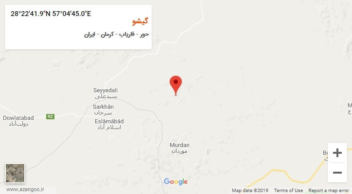 روستای گیشو بر روی نقشه