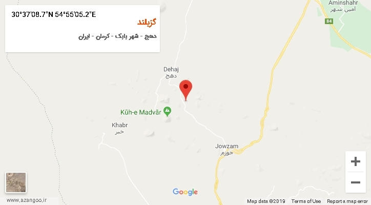 روستای گزبلند بر روی نقشه