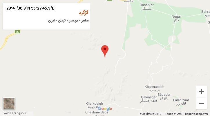 روستای گزگرد بر روی نقشه