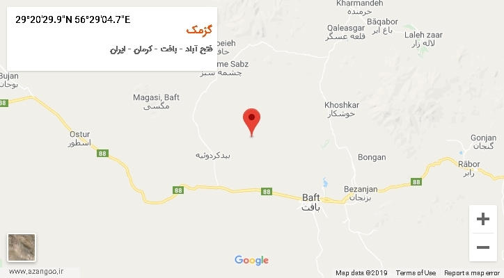 روستای گزمک بر روی نقشه