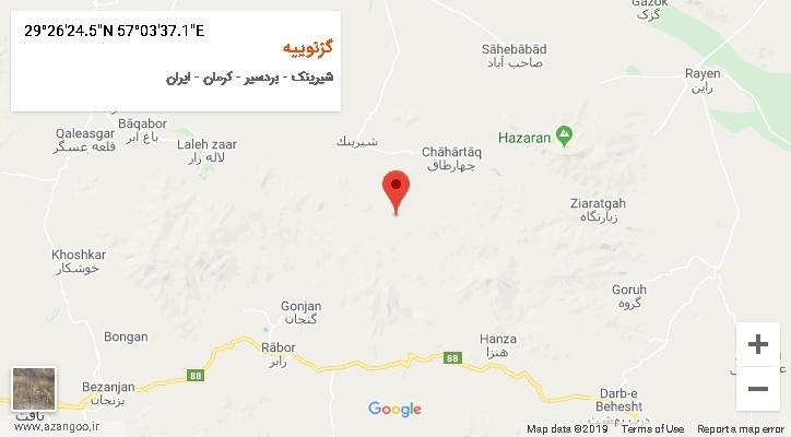 روستای گزنوییه بر روی نقشه