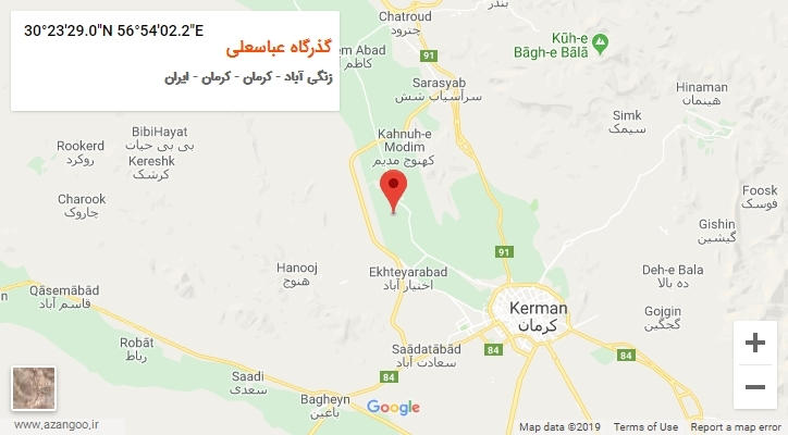 روستای گذرگاه عباسعلی بر روی نقشه