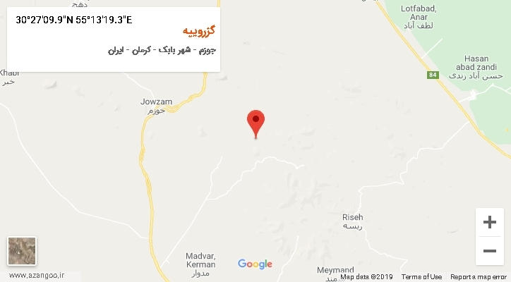 روستای گزروییه بر روی نقشه
