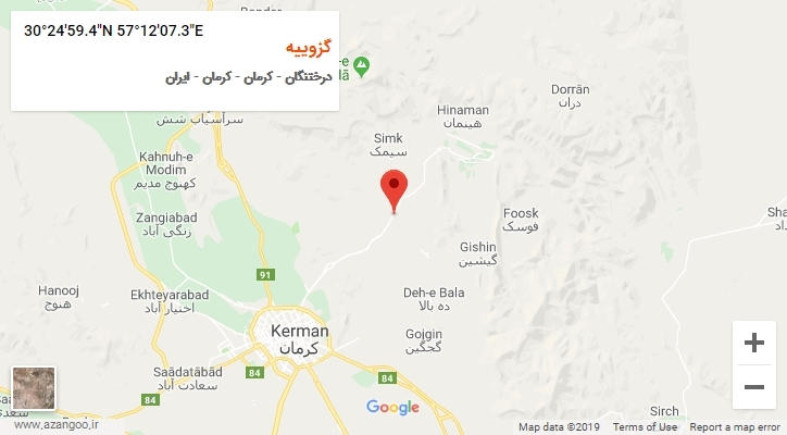 روستای گزوییه بر روی نقشه