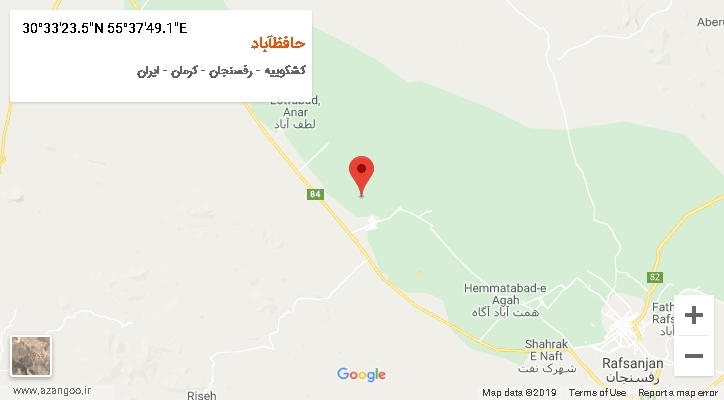 روستای حافظآباد بر روی نقشه