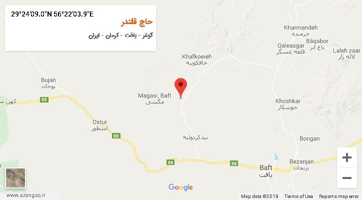 روستای حاج قلندر بر روی نقشه