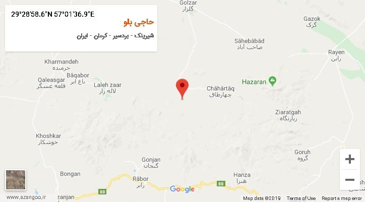 روستای حاجی بلو بر روی نقشه