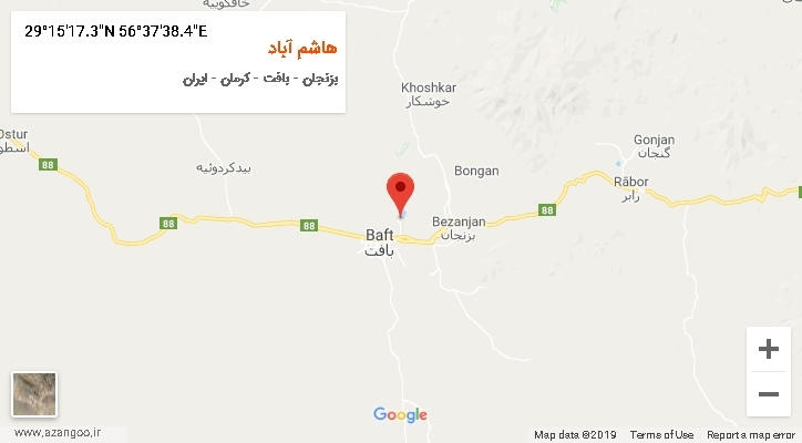 روستای هاشم آباد بر روی نقشه