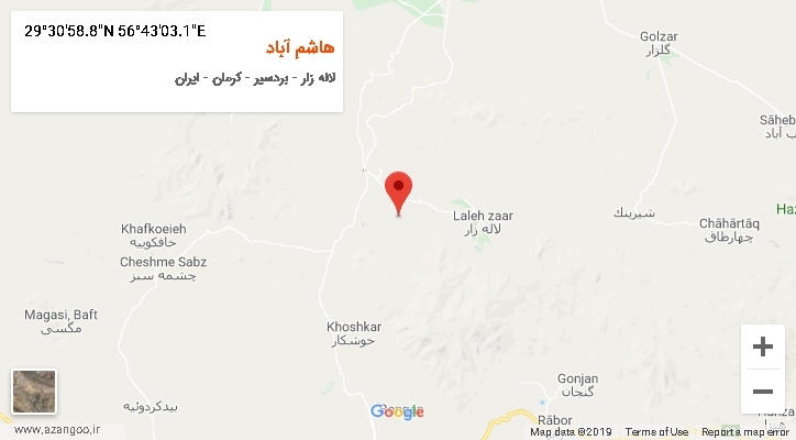 روستای هاشم آباد بر روی نقشه
