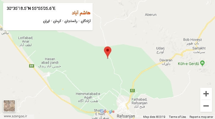 روستای هاشم آباد بر روی نقشه