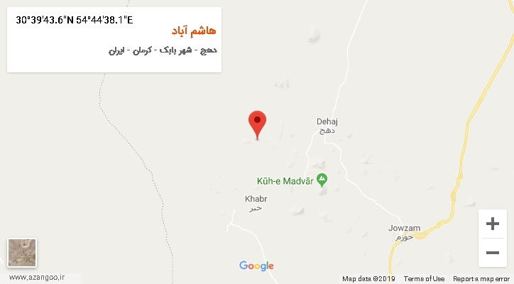 روستای هاشم آباد بر روی نقشه