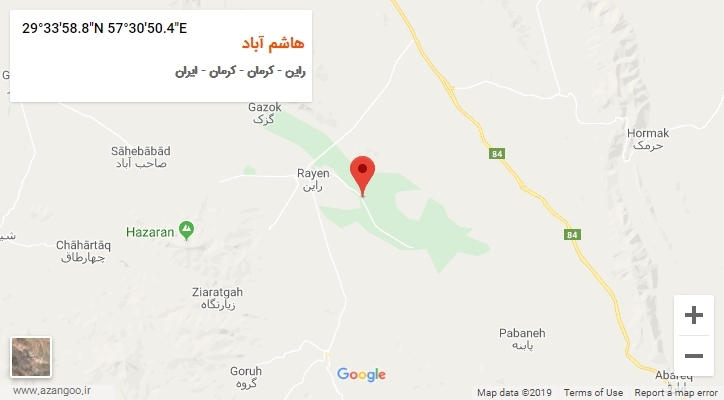 روستای هاشم آباد بر روی نقشه
