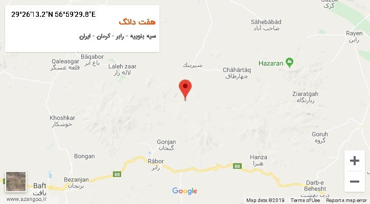 روستای هفت دانگ بر روی نقشه