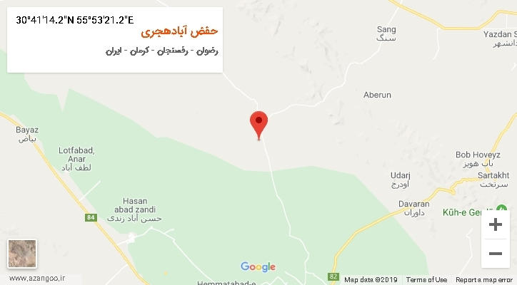 روستای حفض آبادهجری بر روی نقشه