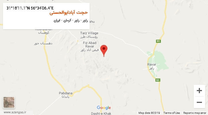 روستای حجت آبادابوالحسنی بر روی نقشه