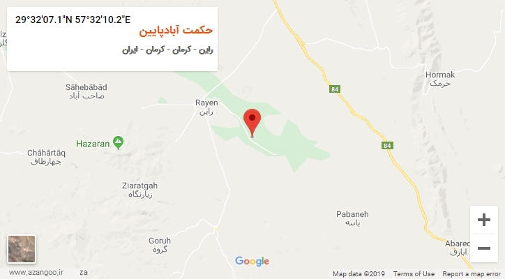 روستای حکمت آبادپایین بر روی نقشه