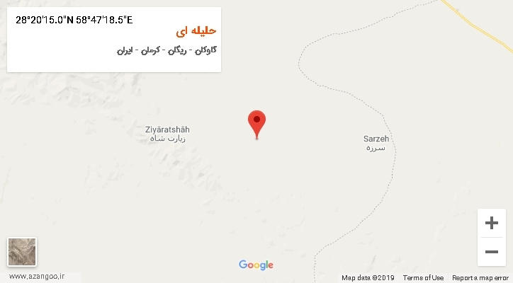 روستای حلیله ای بر روی نقشه
