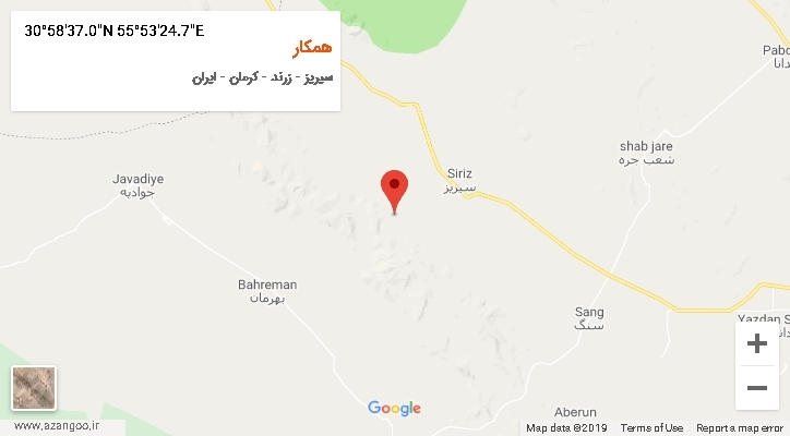 روستای همکار بر روی نقشه