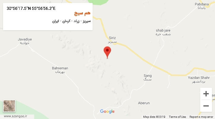 روستای هم سیج بر روی نقشه
