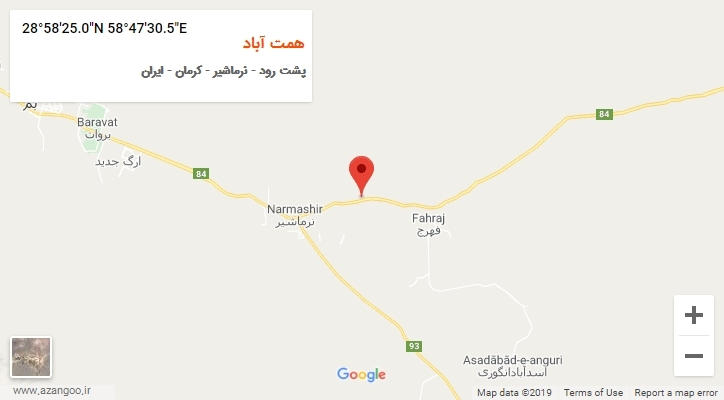روستای همت آباد بر روی نقشه