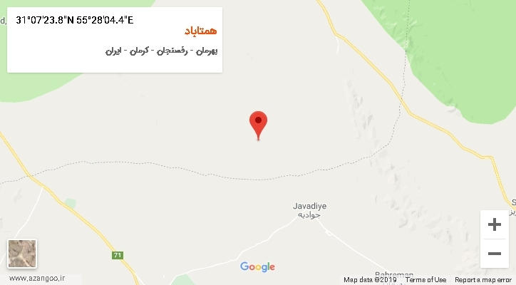 روستای همتاباد بر روی نقشه
