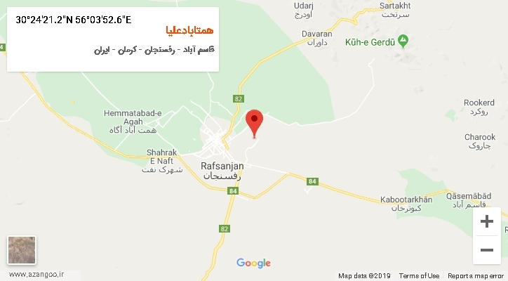 روستای همتابادعلیا بر روی نقشه