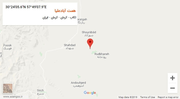 روستای همت آبادعلیا بر روی نقشه