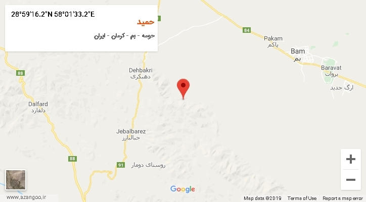 روستای حمید بر روی نقشه